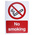 PP Rigid Plastic No Smoking Prohibition Sign, No Smoking, English