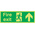 Plastic FIRE EXIT, Fire Exit, English, Exit Sign