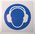 RS PRO Vinyl Mandatory Ear Protection Sign With Pictogram Only Text