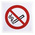 Vinyl No Smoking Prohibition Sign, None