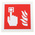 Vinyl Fire Safety Sign,  With Pictogram Only Text Self-Adhesive