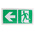 Vinyl Emergency Exit Left With Pictogram Only, Non-Illuminated Emergency Exit Sign