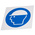 RS PRO Plastic Mandatory Head Protection Sign With Pictogram Only Text
