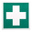 RS PRO Plastic Green/White First Aid Sign, H200 mm W200mm