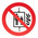 Plastic Fire Safety Sign,  With Pictogram Only Text