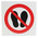 Plastic Do Not Walk or Stand Here Prohibition Sign, None