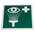 RS PRO Plastic Green/White Eyewash Station Sign, H200 mm W200mm