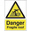 RS PRO Hazard & Warning Label (English)