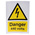 RS PRO Self-Adhesive Electrical Hazard Warning Sign (English, French)