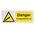 RS PRO Self-Adhesive General Hazard Hazard Warning Sign (English)