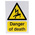 RS PRO Self-Adhesive General Hazard Hazard Warning Sign (English)