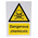 RS PRO Self-Adhesive General Hazard Hazard Warning Sign (English)