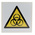 RS PRO Self-Adhesive Biological Hazard Hazard Warning Sign