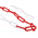 RS PRO Red & White Polypropylene Chain Barrier