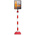 RS PRO Red & White Barrier Post