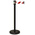 RS PRO Black Steel Retractable Barrier
