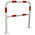 RS PRO Red & White Steel Protection Barrier