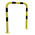 RS PRO Black & Yellow Steel Protection Barrier