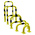 RS PRO Black & Yellow Steel Protection Barrier