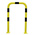 RS PRO Black & Yellow Steel Protection Barrier