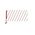 RS PRO Red & White Steel Extendable Barrier
