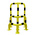 RS PRO Black & Yellow Steel Protection Barrier