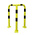 RS PRO Black & Yellow Steel Protection Barrier