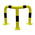 RS PRO Black & Yellow Steel Protection Barrier