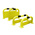 RS PRO Black & Yellow Steel Protection Barrier
