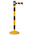 RS PRO Black & Yellow Steel Retractable Barrier, 2m, Yellow/Black Tape