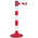 RS PRO Red & White Steel Retractable Barrier, 4m, Red, White Tape