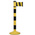 RS PRO Black & Yellow Steel Retractable Barrier, 4m, Yellow/Black Tape