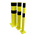 RS PRO Black & Yellow Steel Post