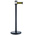 RS PRO Black Steel Retractable Barrier, 2m, Yellow/Black Tape