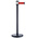 RS PRO Black Steel Retractable Barrier, 2m, Red Tape