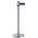 RS PRO Silver Steel Retractable Barrier, 2m, Black Tape
