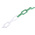 RS PRO Green, White Polypropylene Chain Barrier