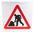 RS PRO Plastic Men at Work Road Traffic Sign, H450 mm W450mm
