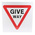 RS PRO Plastic Give Way Road Traffic Sign, H450 mm W450mm