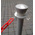 RS PRO Red/White ABS Barrier Post