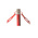RS PRO Black & Yellow Steel Barrier Post