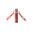 RS PRO Red & White Steel Barrier Post