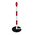 RS PRO Red & White Steel Barrier Post