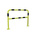 RS PRO Yellow/Black Steel Protection Barrier