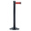 RS PRO Black Steel Retractable Barrier, Red Tape