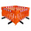 RS PRO Orange Polypropylene Safety Barrier, Red, White Tape