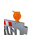 RS PRO Orange Polypropylene Safety Barrier, Red, White Tape