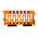 RS PRO Orange Polypropylene Safety Barrier, Red, White Tape