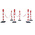 RS PRO Red & White ABS Chain Barrier
