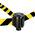 RS PRO Black & Yellow ABS Strap Reel, Yellow/Black Tape